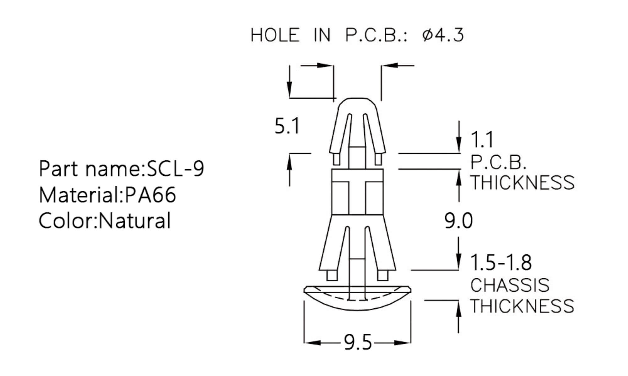  PCB Standoff SCL-09